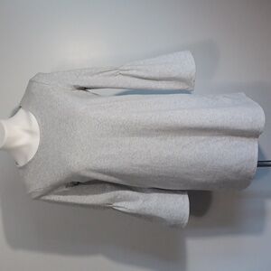 CREMIEUX gray long sleeve mini dress with cinched sleeves. Casual dress. MEDIUM